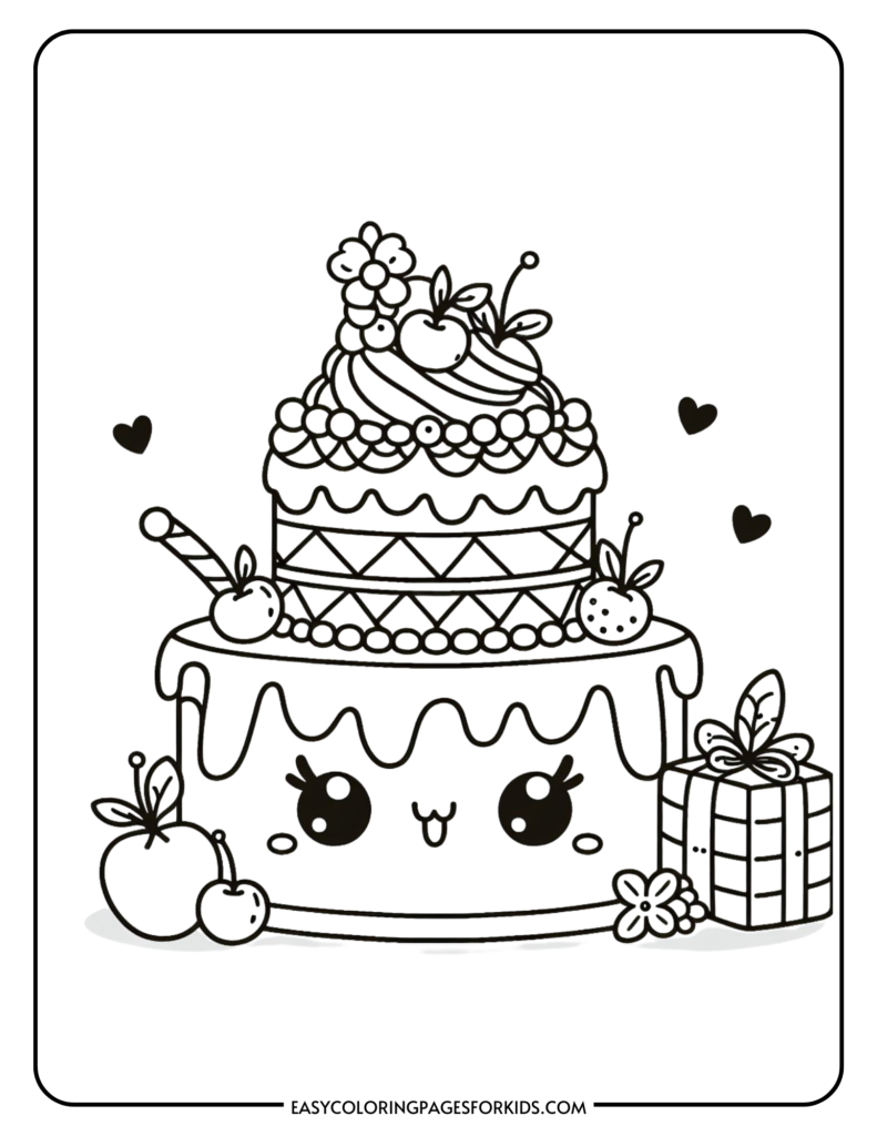 color these cake coloring sheets