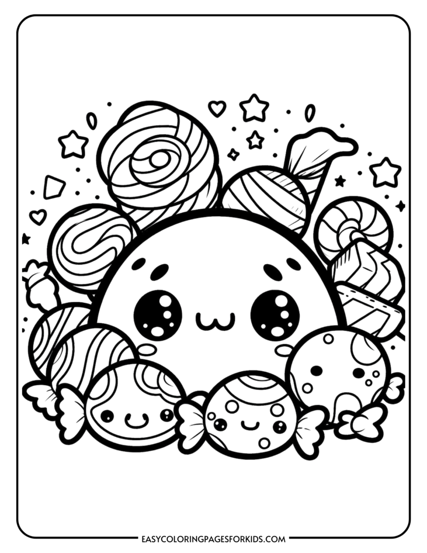 Free Printable Candy Coloring Pages (8 PDF Pages) - Easy Coloring Pages ...