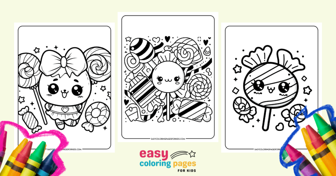 Free Printable Candy Coloring Pages (8 PDF Pages) - Easy Coloring Pages for Kids