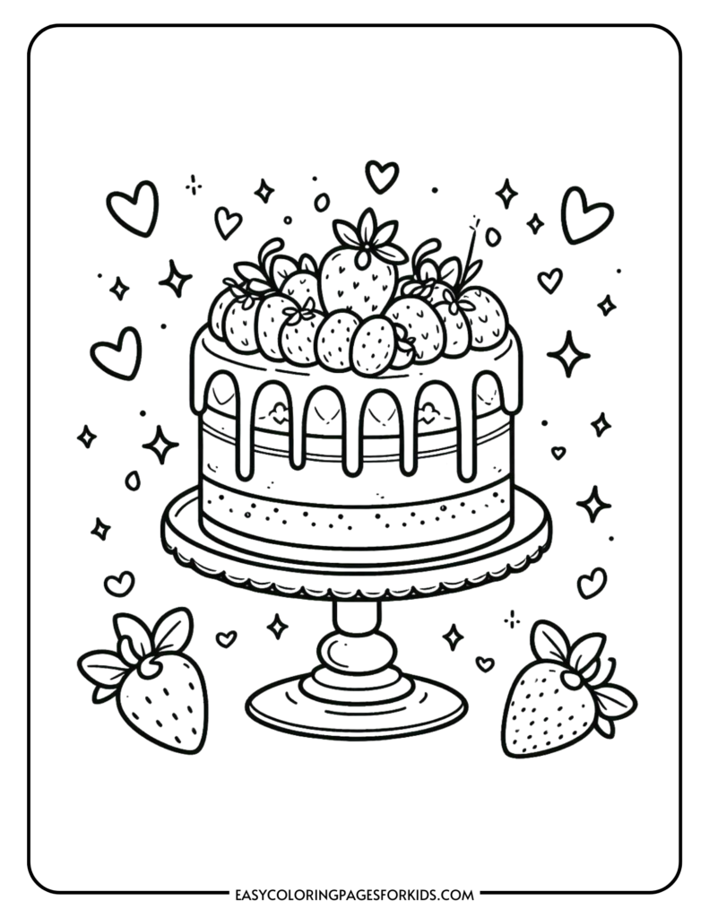 cake coloring pages