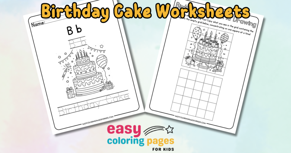 Cute Food Worksheets For Kids - Easy Coloring Pages for Kids