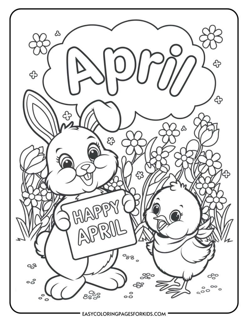 April Coloring Pages Kindergarten April Coloring Pages Kindergarten