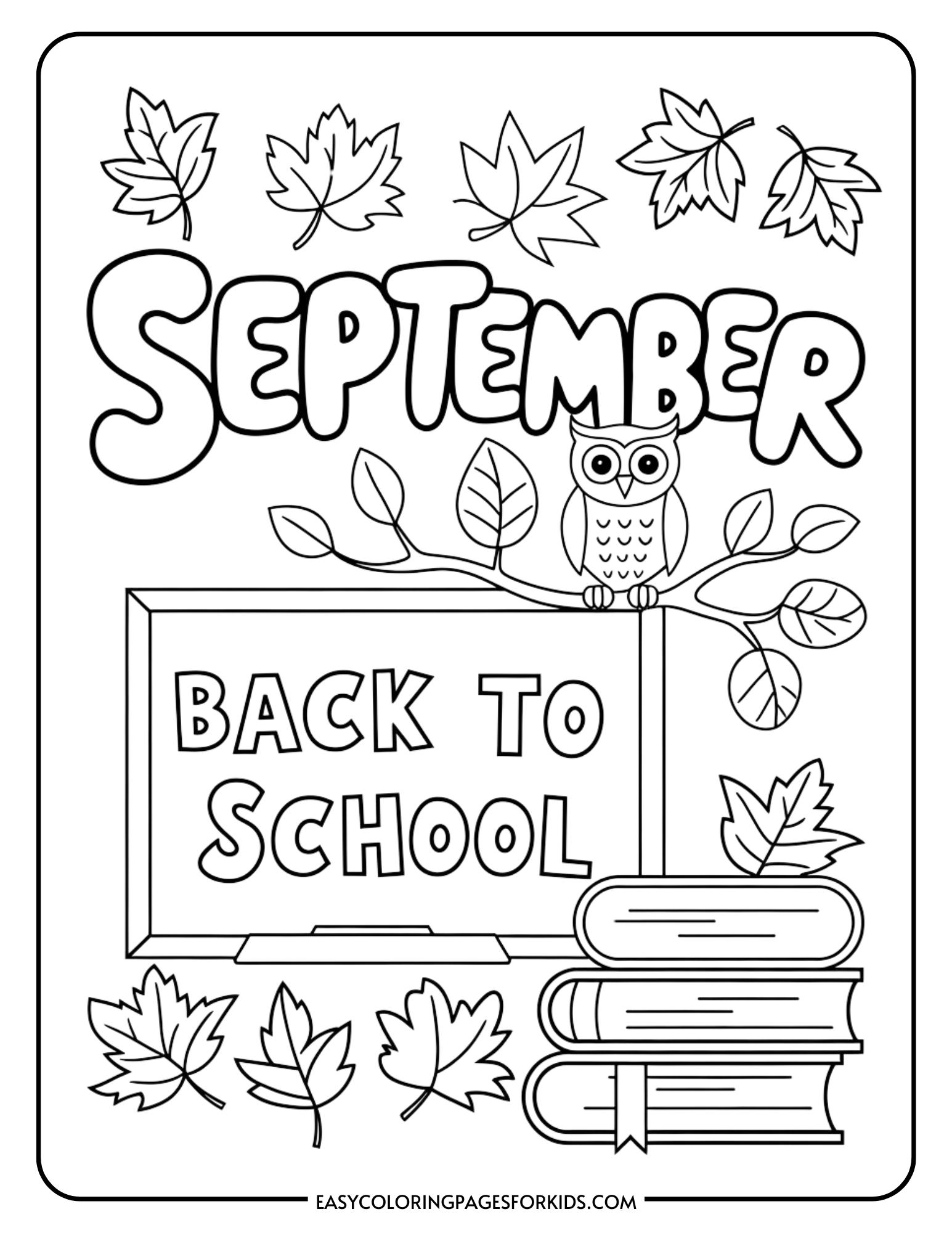 Free September Coloring Pages (5 Printable PDF Pages) - Easy Coloring