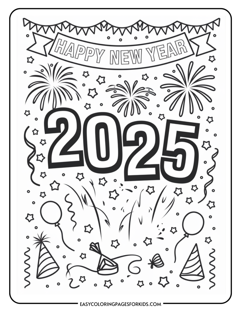 2025 Coloring Pages 4 Free Printable Pages Easy Coloring Pages For Kids 2025 Coloring Pages 1 834x1080