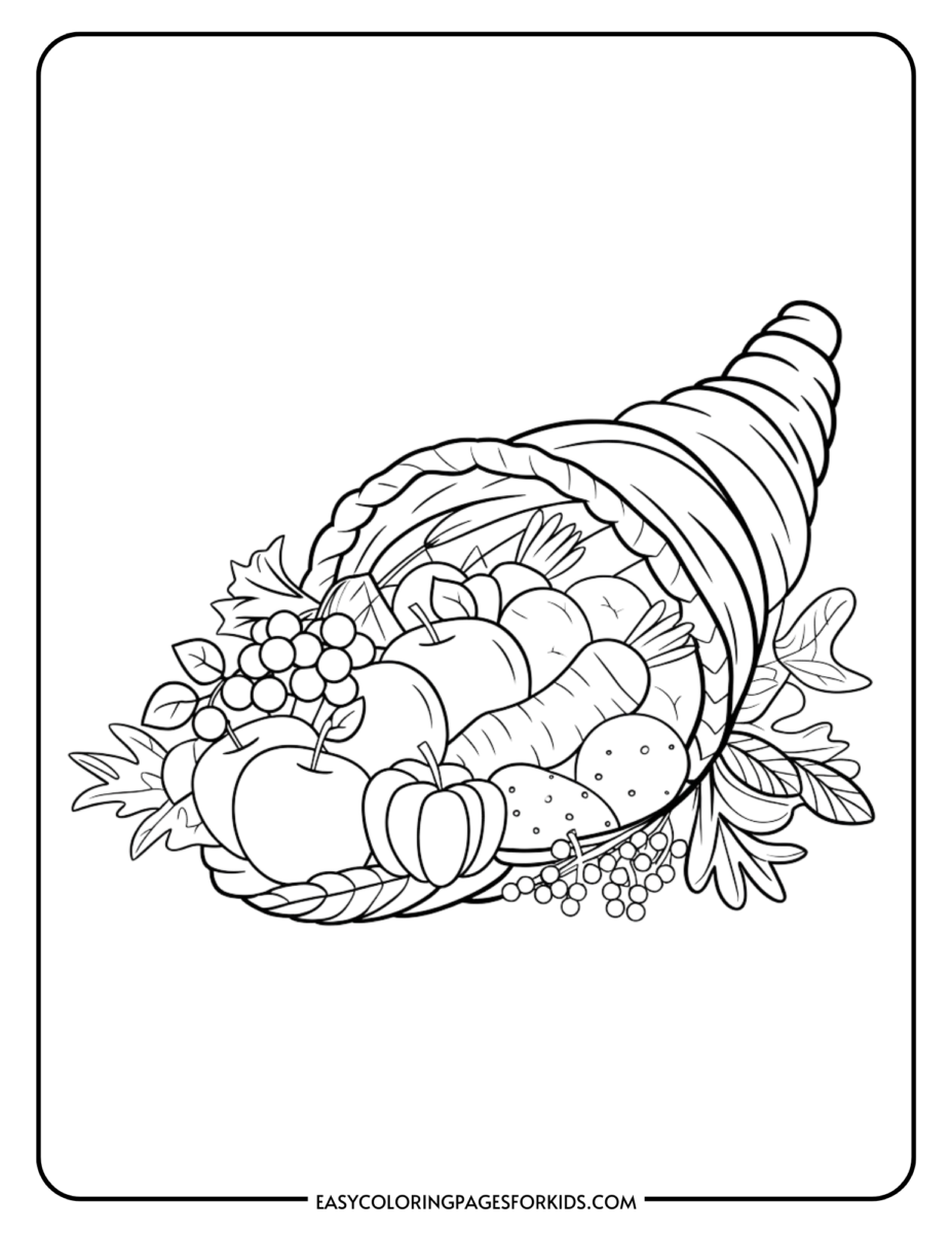 Cornucopia Coloring Pages 4 Free Printable Pages Easy Coloring Cornucopia Coloring Pages 4 Free Printable Pages Easy Coloring