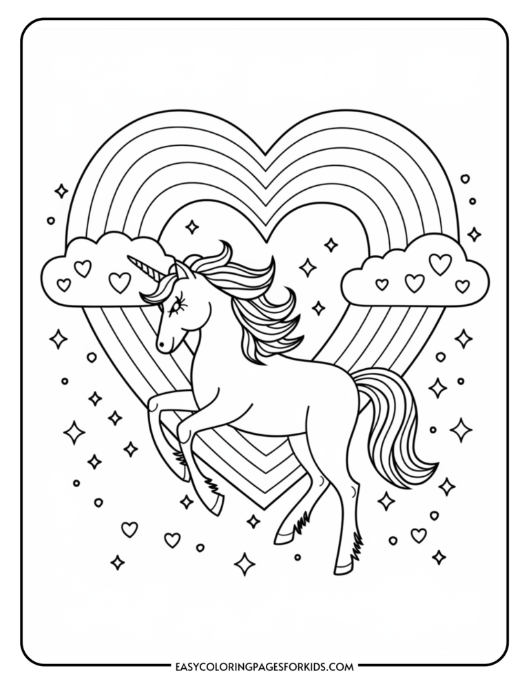 Cute Heart Coloring Pages (10 Free Printable Pages) - Easy Coloring ...