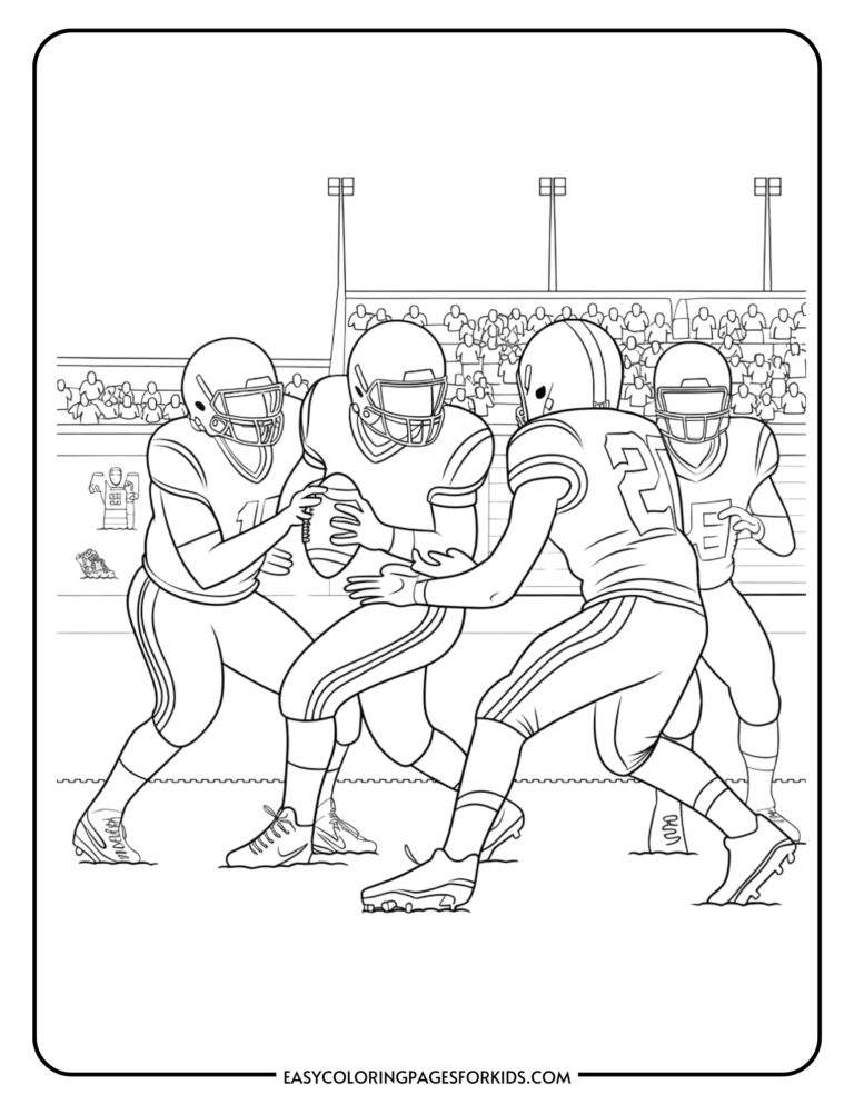 Football Game Coloring Pages 6 - Football Game Coloring Pages 2 768x994