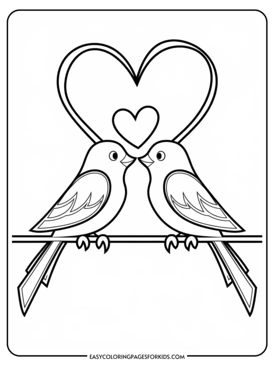 Love Birds Coloring Pages&nbsp;(5 Free Printable Pages)