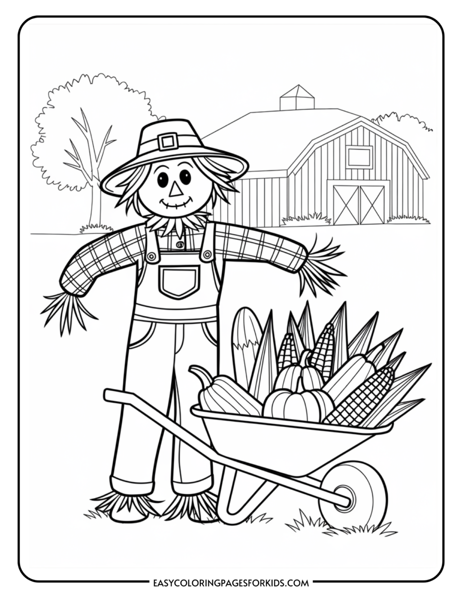 Scarecrow Coloring Pages (4 Free Printable Pages) - Easy Coloring Pages ...