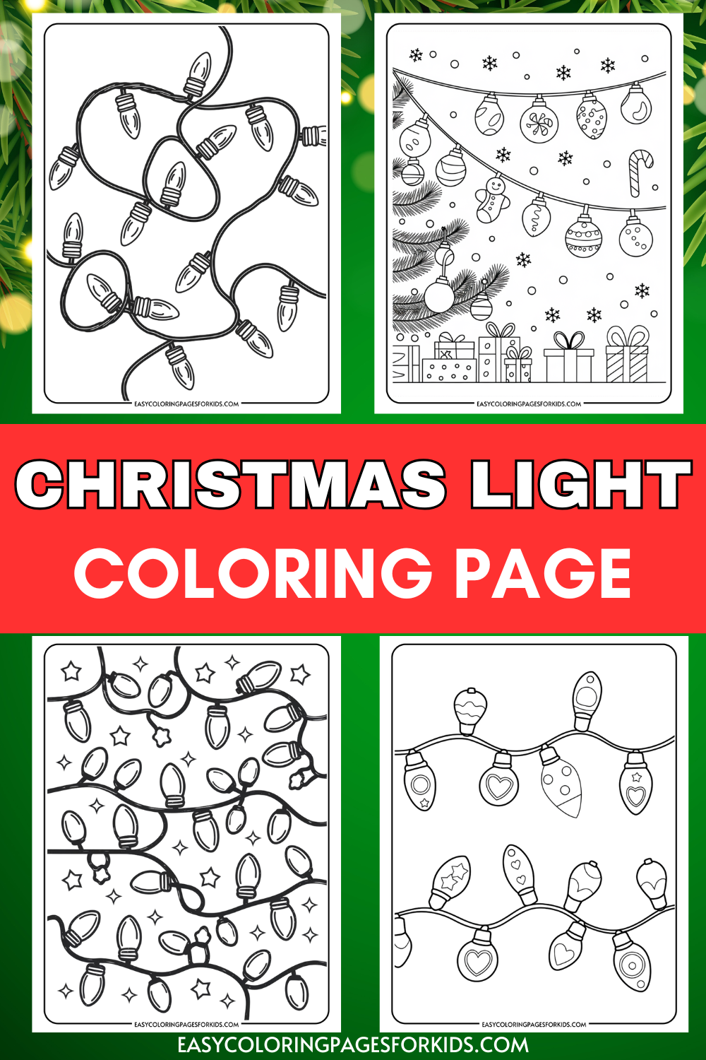 Christmas Lights Coloring Pages - Christmas Lights Coloring Pages 10
