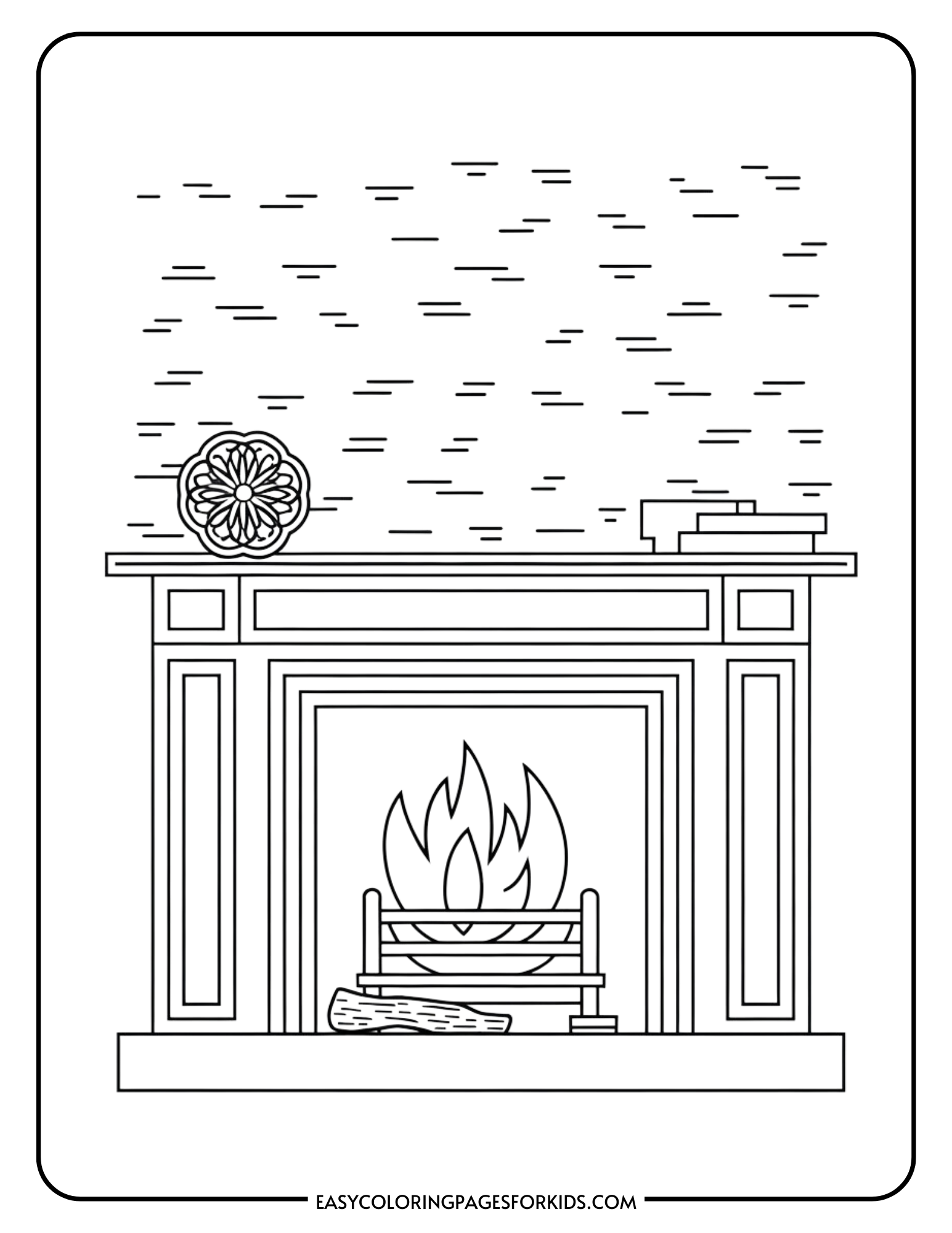 Fireplace Coloring Pages (5 Free Printable Pages) - Easy Coloring Pages