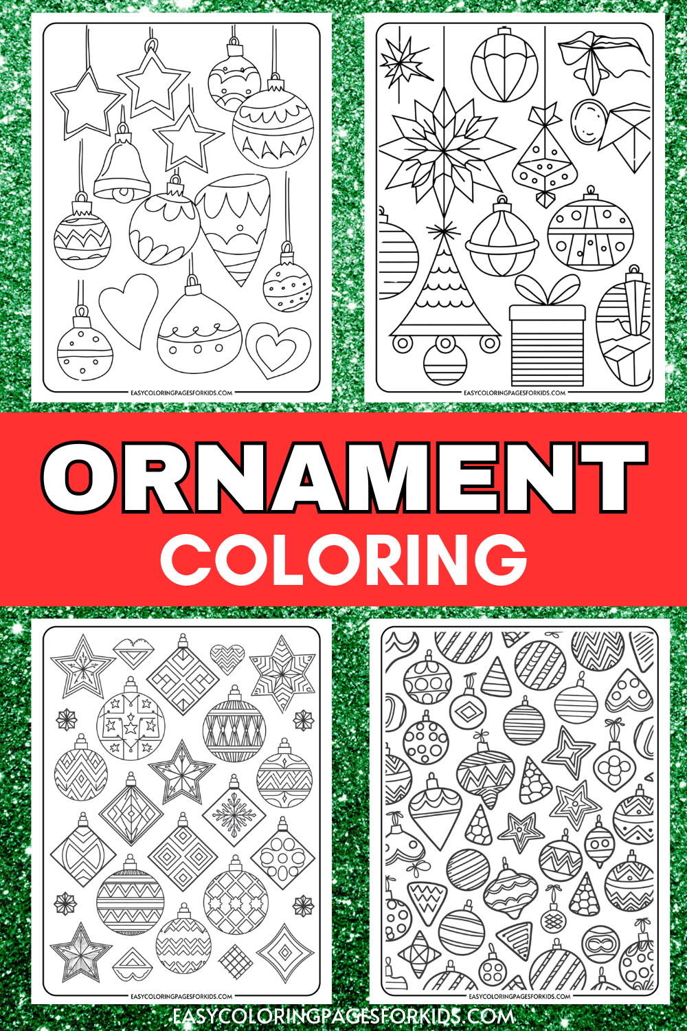 Ornaments Coloring Pages (4 Free Printable Pages) - Easy Coloring Pages for Kids