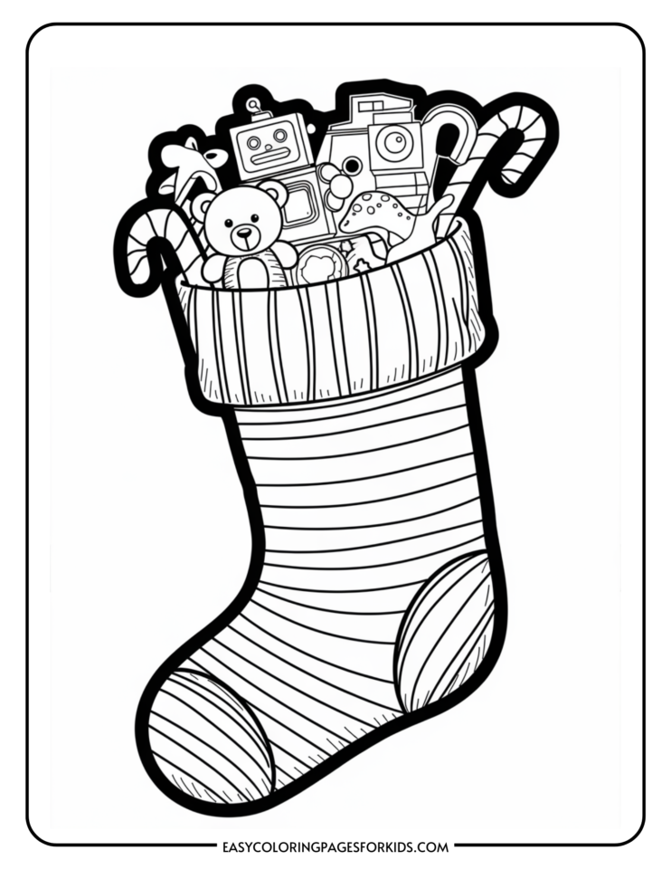 Stockings Coloring Pages (5 Free Printable Pages) - Easy Coloring Pages