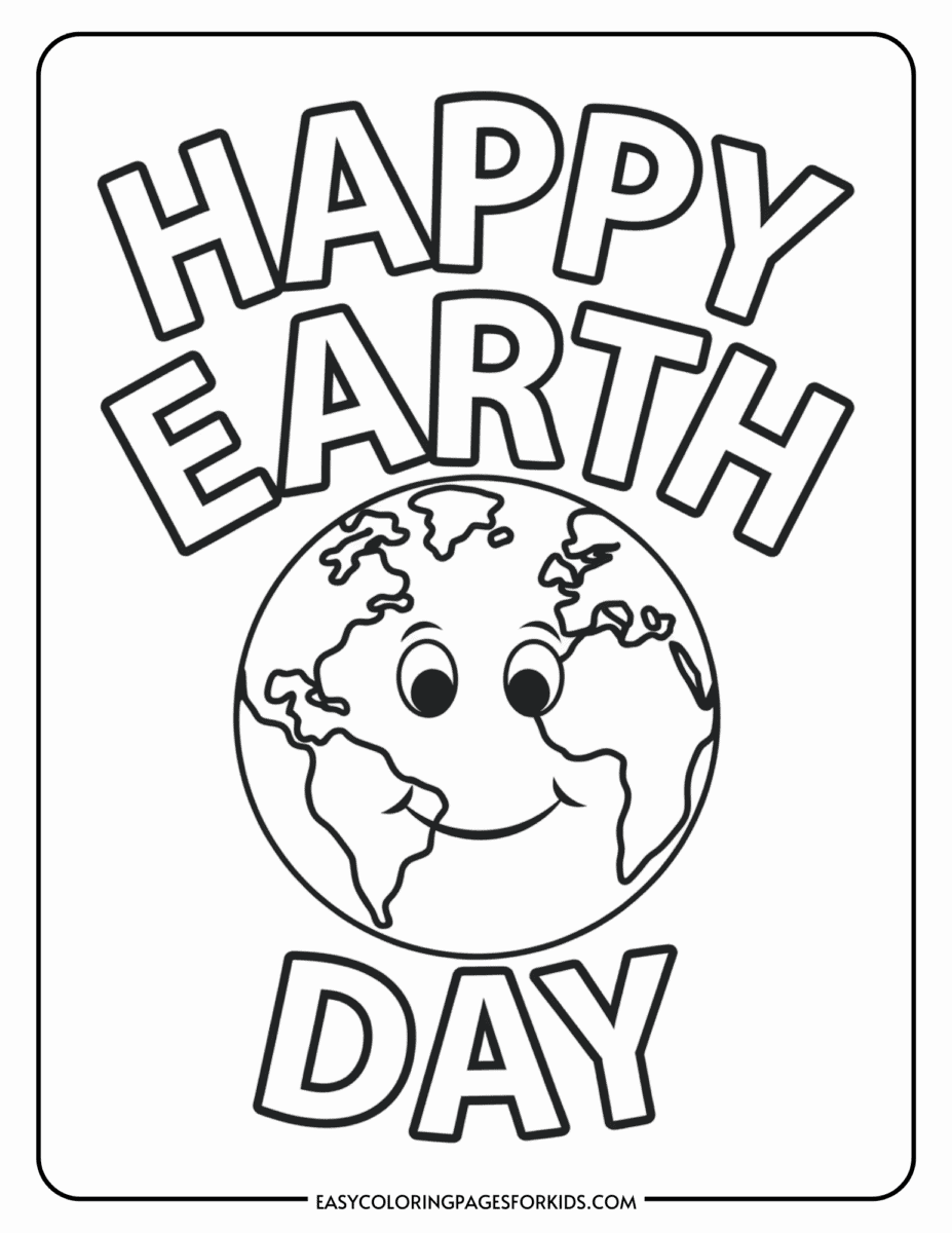 Cute Earth Day Coloring Pages (15 Free Printable PDF Pages) - Easy ...