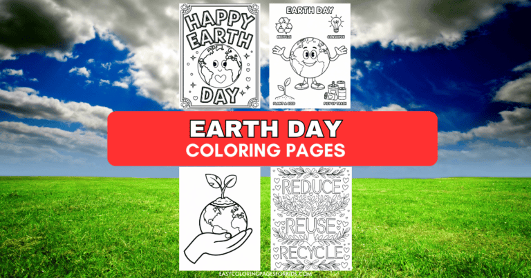 Cute Earth Day Coloring Pages (15 Free Printable PDF Pages) - Easy ...