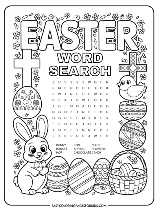 Printable Easter Word Search (2 Free PDF Pages)