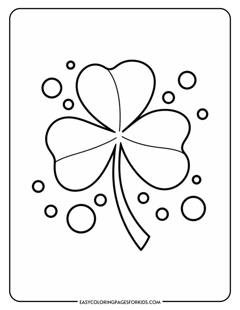 Free Printable Four Leaf Clover Coloring Pages (15 PDF Pages) - Easy ...