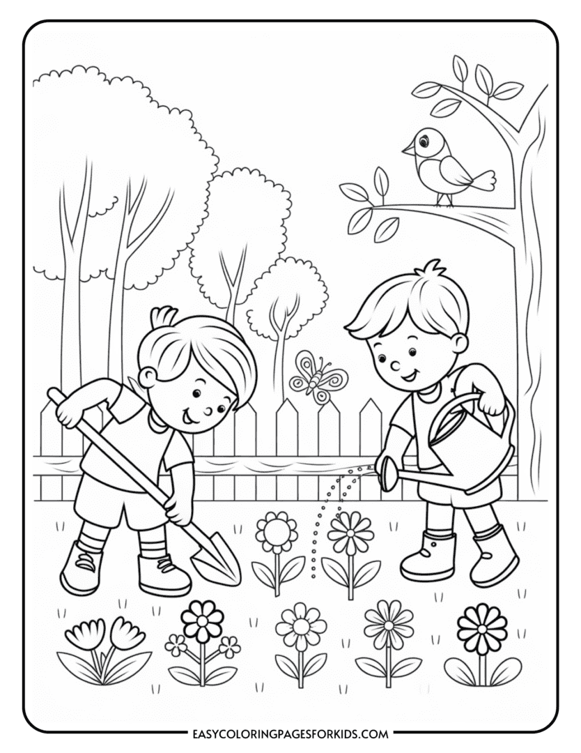 Easy Garden Coloring Pages (10 Free Printable PDF Pages) - Easy ...
