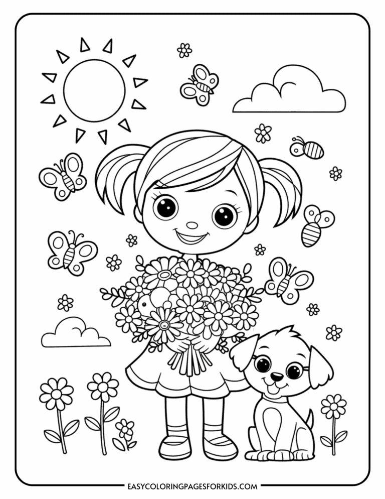 Free Girl Coloring Pages (15 Free Printable PDF Pages) - Easy Coloring ...