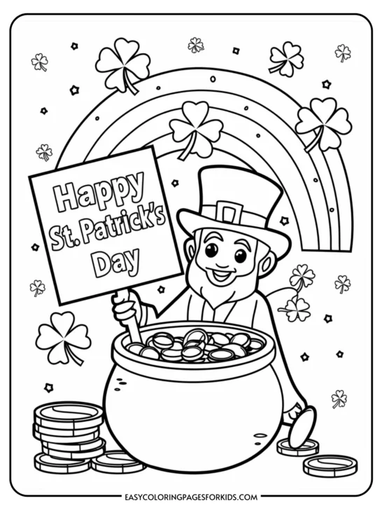 Easy St Patrick’s Day Coloring Pages (11 Free PDF Pages)