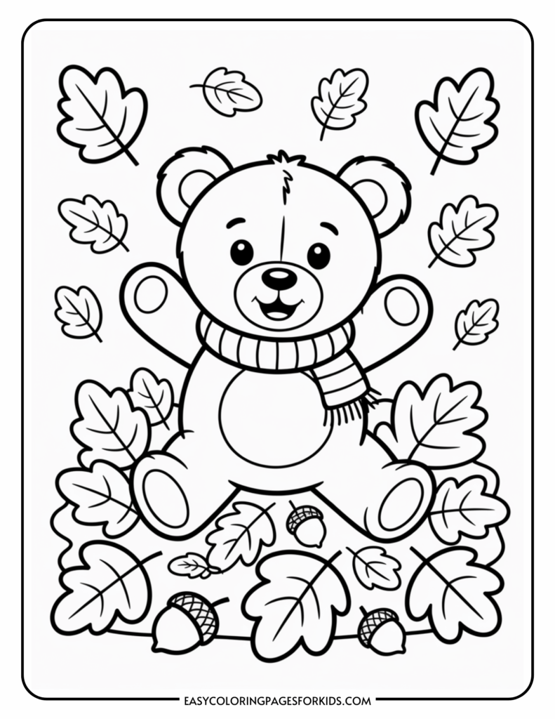 Fall Coloring Pages for Preschoolers (6 Free Printables) - Easy