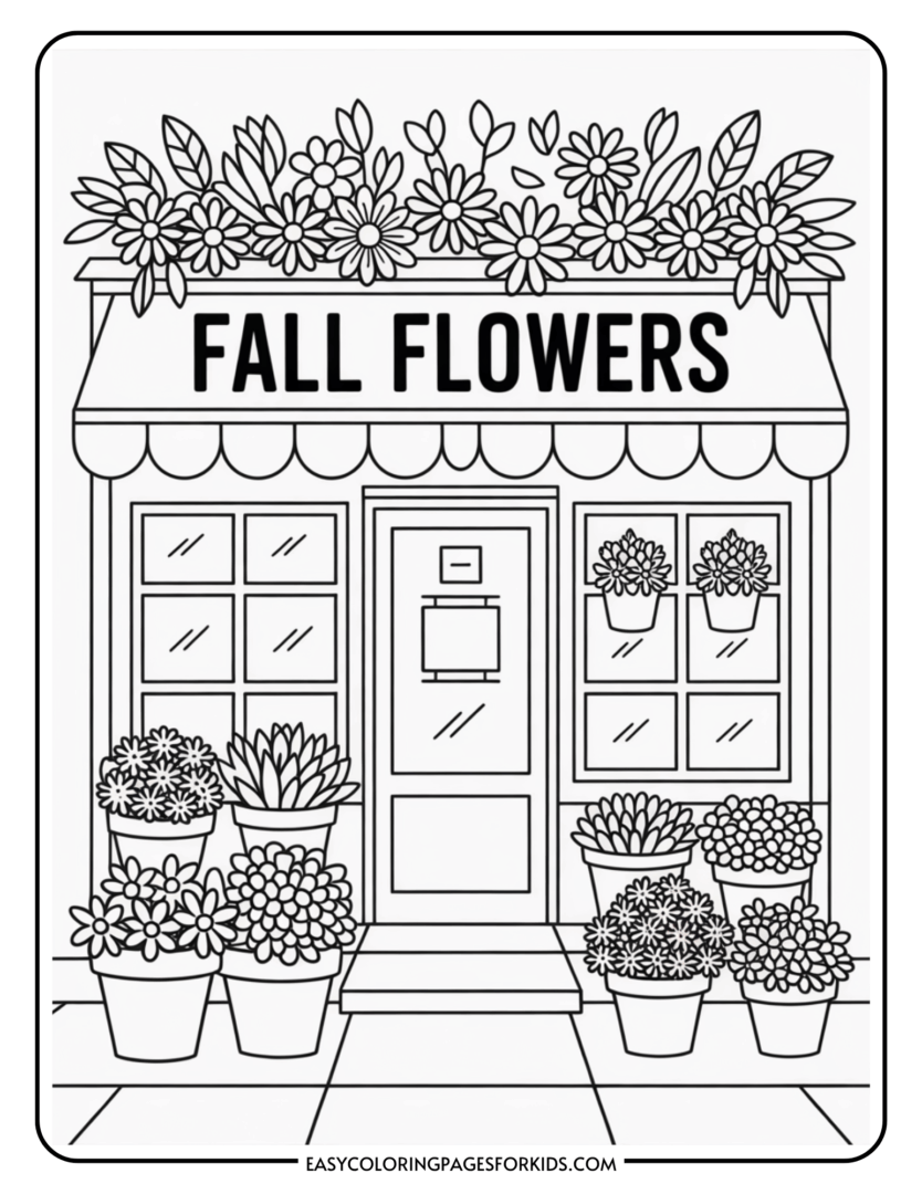 Fall Flowers Coloring Pages to Print and Color (10 Pages) - Easy ...