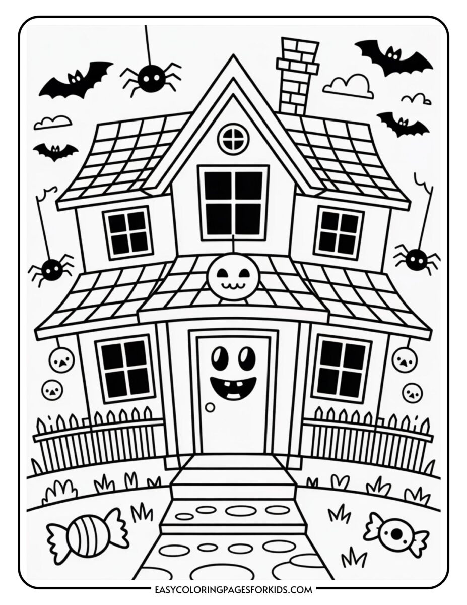 Halloween Coloring Pages for Preschoolers (4 Free Pages) - Easy ...