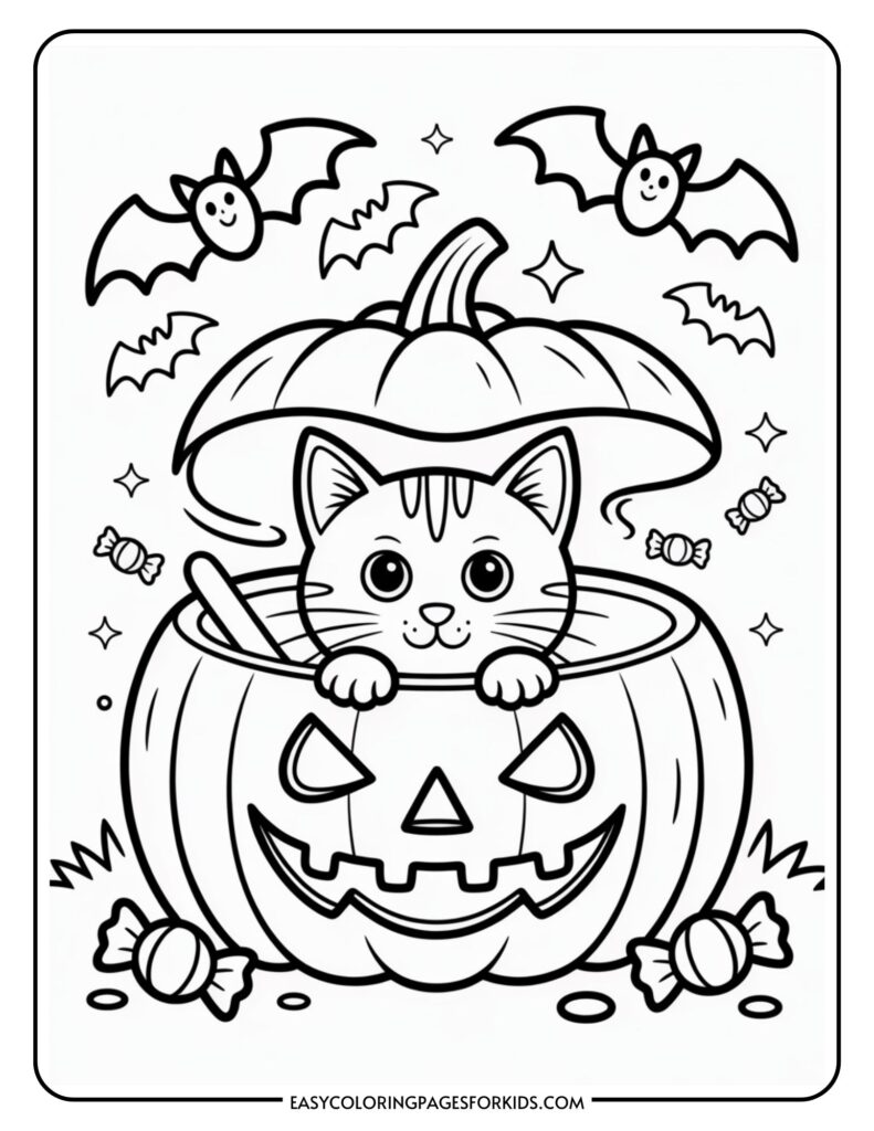 Halloween Pumpkin Coloring Pages for Kids (5 Printables) - Easy ...