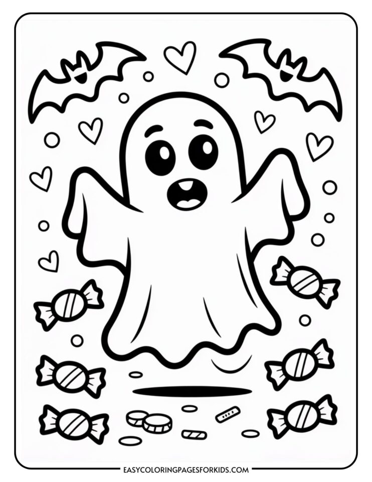 Spooky Cute Halloween Coloring Pages for Kids (7 Printables) - Easy ...