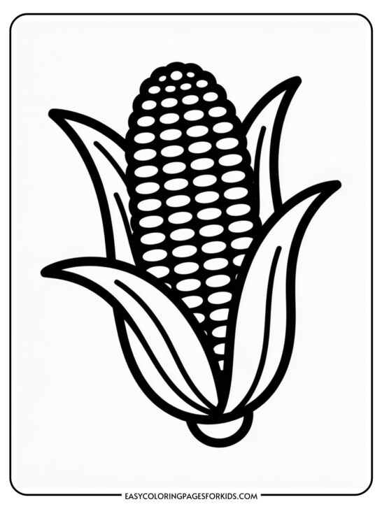 Corn on the Cob Coloring Page Ideas for Kids (7 Pages to Print)