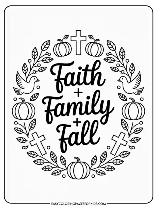 Christian Thanksgiving Coloring Pages (8 Coloring Sheets)