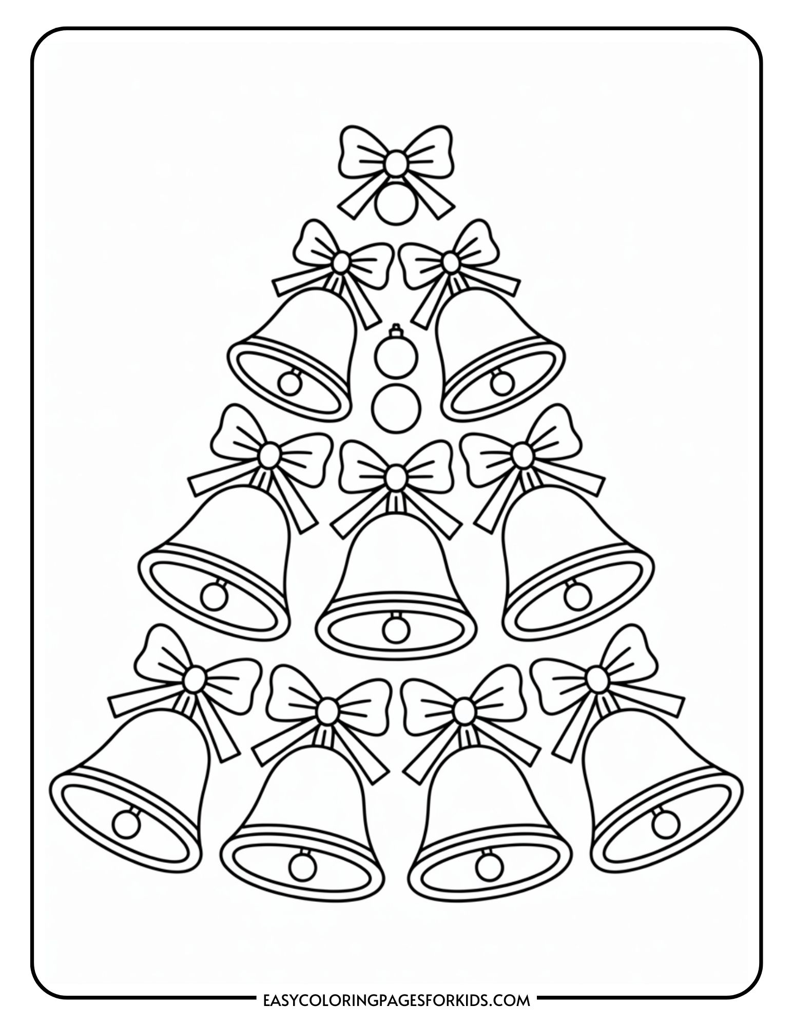 Christmas Bells Coloring Pages (8 Printable Pages) - Easy Coloring ...