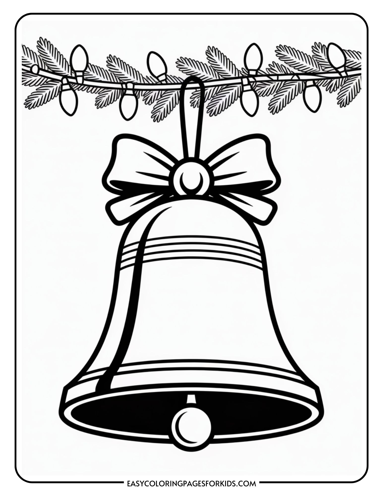 Christmas Bells Coloring Pages (8 Printable Pages) - Easy Coloring ...