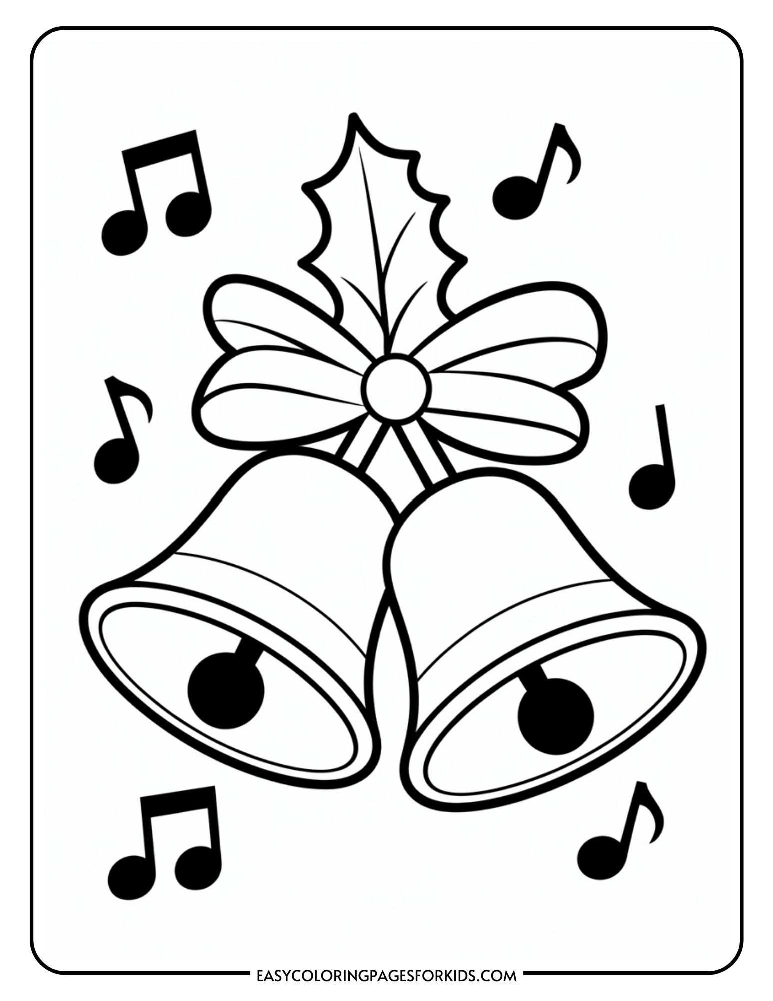 Christmas Bells Coloring Pages (8 Printable Pages) - Easy Coloring ...