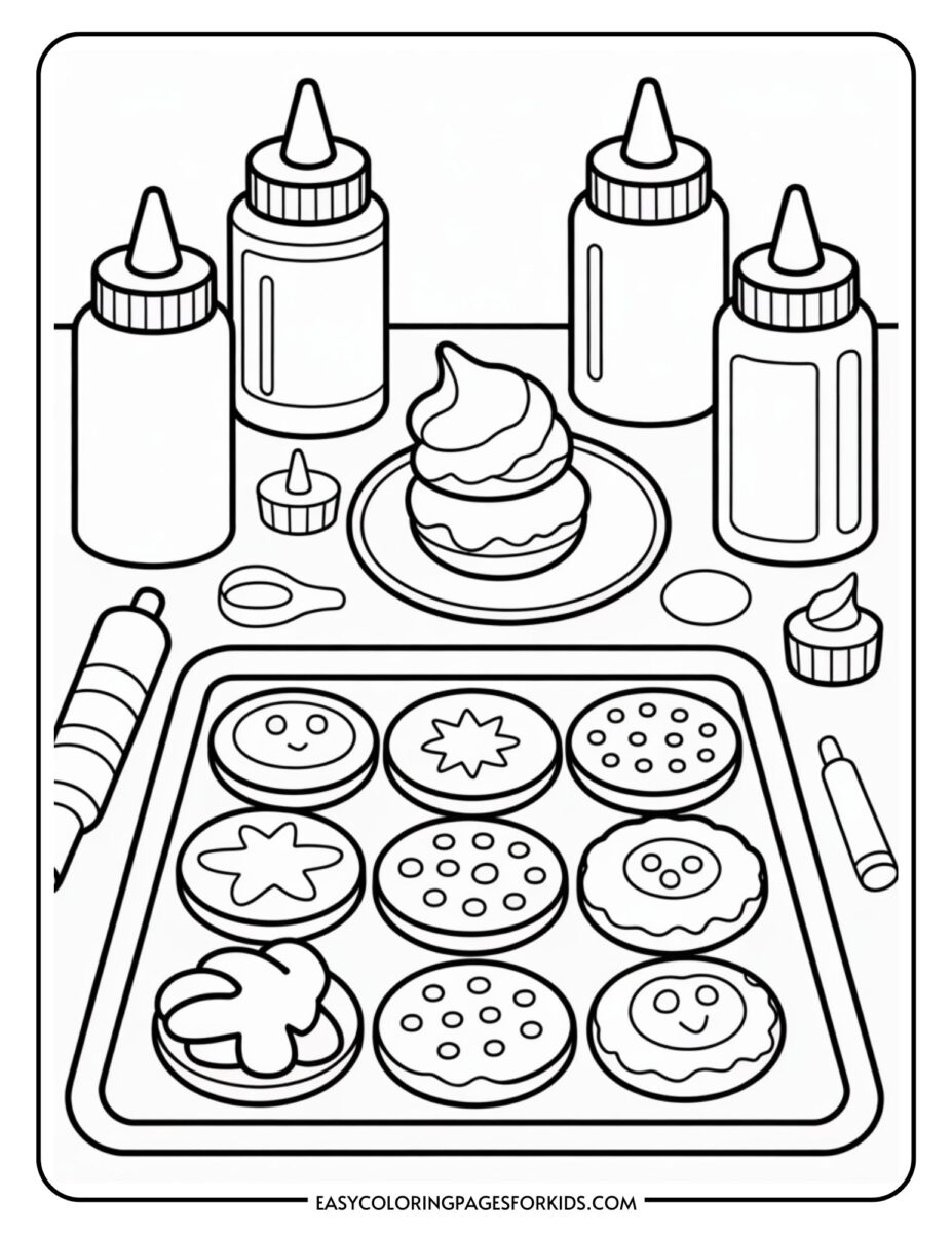 Christmas Cookie Coloring Pages (13 Printable PDF Pages) - Easy ...