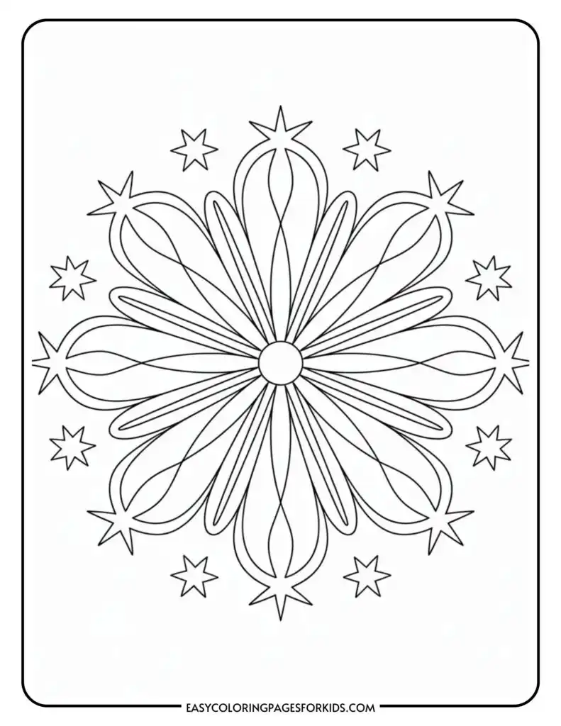 Christmas Mandala Coloring Pages (8 Pages To Color) - Easy Coloring Pages  for Kids, image size:791x1024