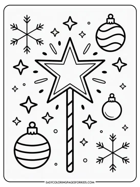 Christmas Star Coloring Page (8 Sheets To Color)