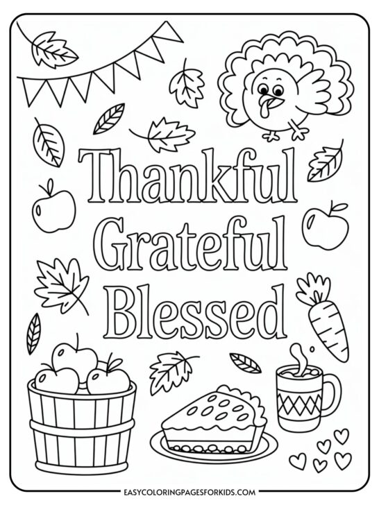 Coloring Pages Thanksgiving Printable (10 PDF Pages)