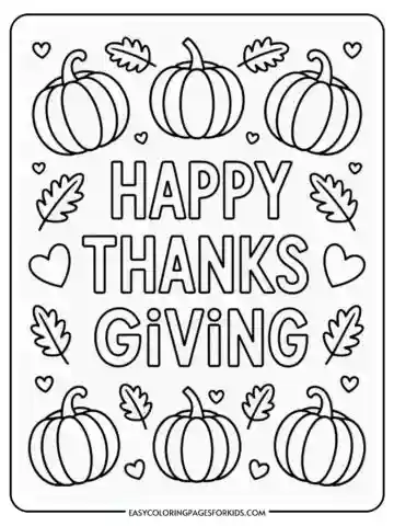 A black and white coloring page featuring the words