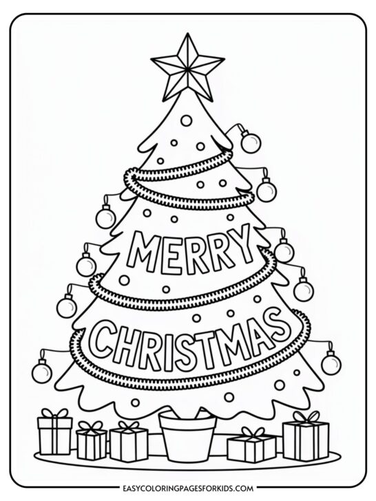 Merry Christmas Printable Coloring Pages (8 Pages To Print)