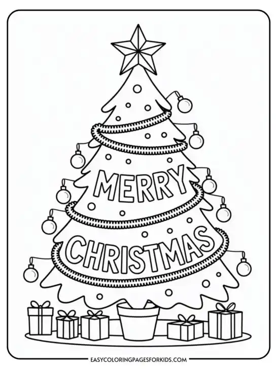 Merry Christmas Printable Coloring Pages (8 Pages To Print)