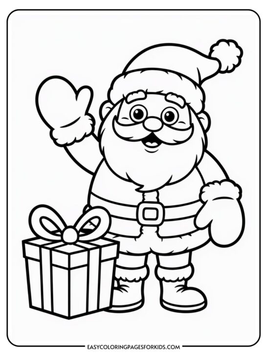 Toddler Christmas Coloring Pages (8 Sheets To Color)