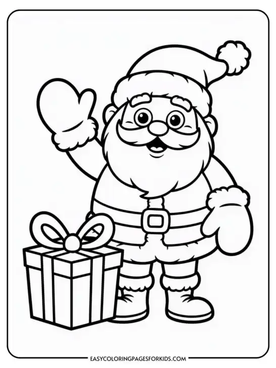Toddler Christmas Coloring Pages (8 Sheets To Color)