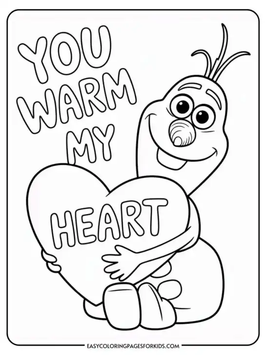 Disney Valentine Coloring Pages (7 PDF Pages)