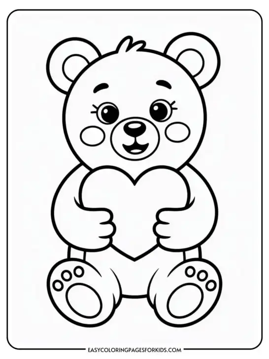 Easy Valentines Coloring Pages (12 Sheets To Color)