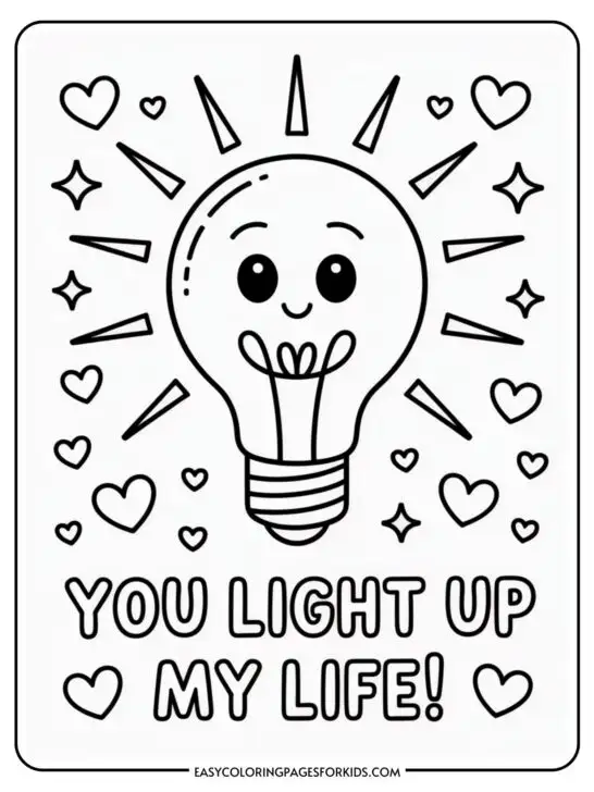 Valentine Card Coloring Pages (22 PDF Pages)