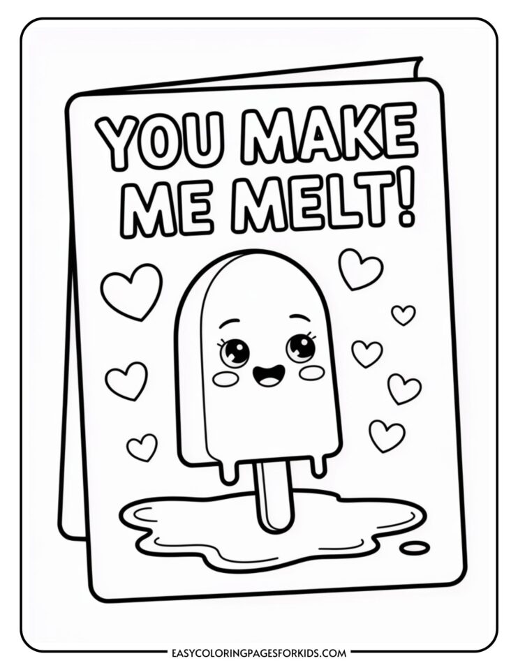 Colouring Card Easy Valentine Card Coloring Pages (22 PDF Pages) - Easy Coloring Pages for Kids