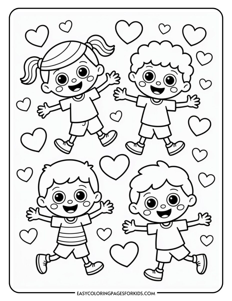 Valentines Day Coloring Pages For Kids (12 Pages To Color) - Easy ...
