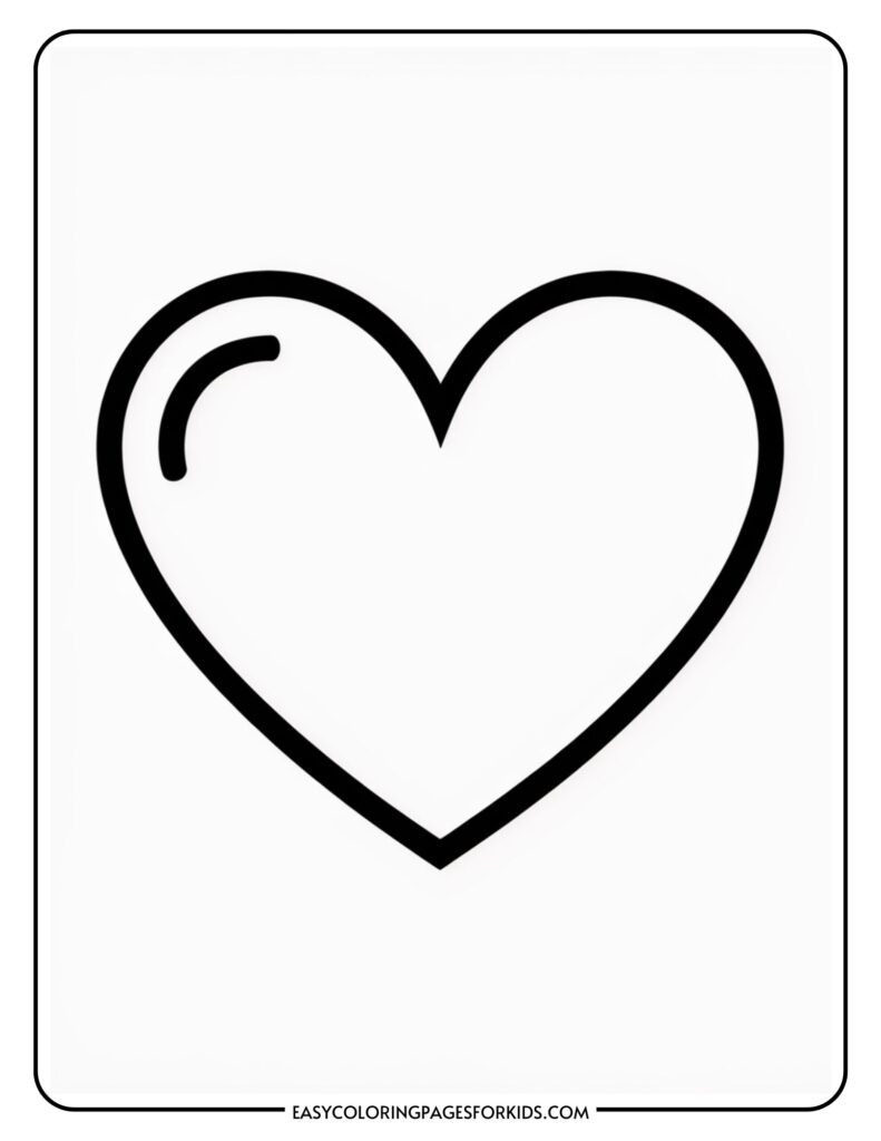 Simple black outline of a heart shape on a white background.