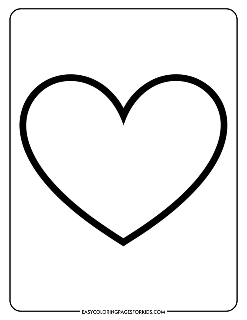 A simple black outline of a heart shape on a white background.